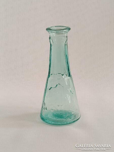 Vintage türkizkék öntött PORCIÓS ÜVEG