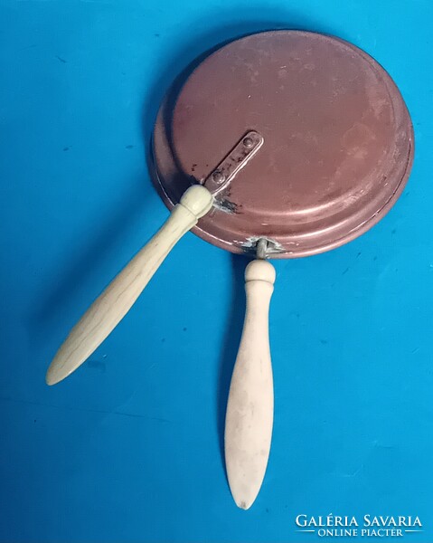 Konyhai réz kávépörkölő csotnyéllel