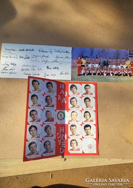 Bp. Honvéd 25 éves jubileumi emléklap (1949–1974) – EREDETI ALÁÍRÁSOKKAL!
