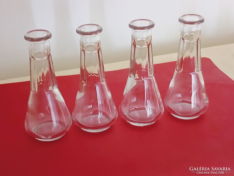 Pálinkás fütyülős üveg 01 - palack fityók karaf 5cl 4db egyben retro