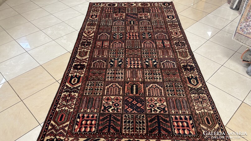4265 AKCIÓ Iráni Bakhtiari kézi csomó gyapjú perzsa szőnyeg 162X310CM