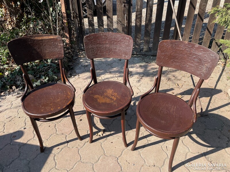 Antik Thonet székek egyben, régi tonett négy szék