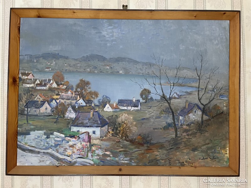 Halvax Gyula festmény A tihanyi belső tó