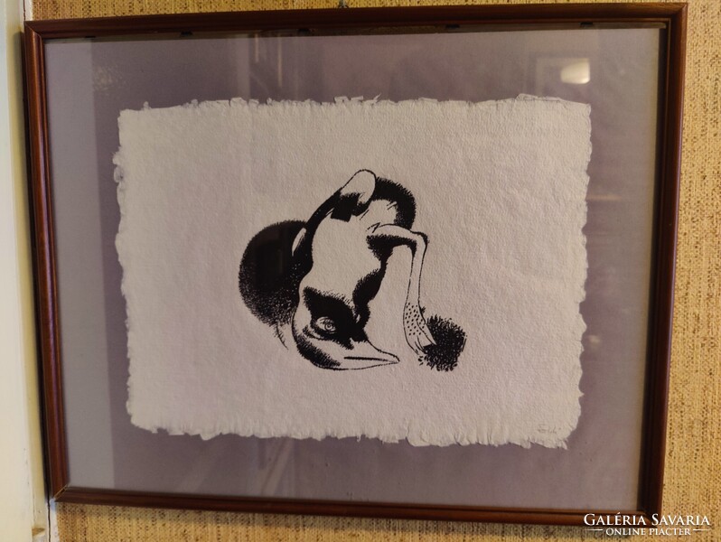 Földi Péter - Fióka (Merített papíron)