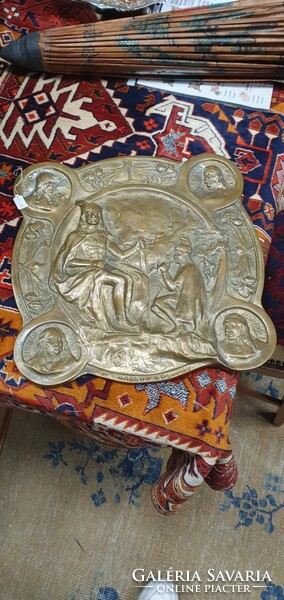 KALLOS EDE bronz. II.RÁKOZCI FERENC TOLNAI VILÁGLAPJA AJÁNDÉKA felirattal. 33x33 cm.