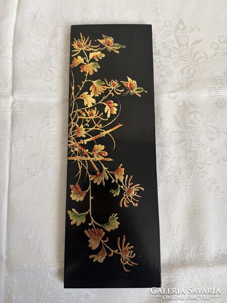 Gyönyörű dúsan aranyozott antik Kinai lakk fa kép.