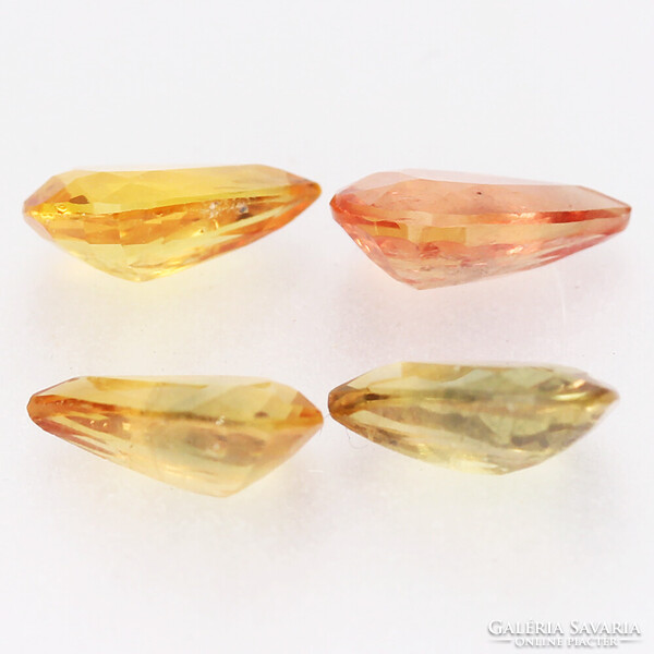 (2) 0.33ct 5.9x3.6mm Kezeletlen Narancs(sárga) Zafír, Csodálatosan Gyönyörű Drágakő