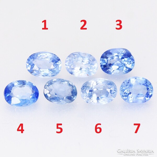 (2) 0.17ct 3.6x2.8mm Természetes Kék Ceylon Zafír, Káprázatosan Ragyogó Drágakő
