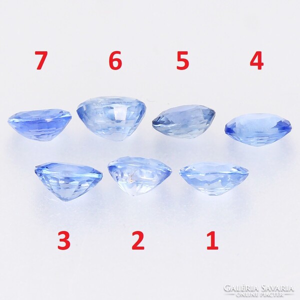 (2) 0.17ct 3.6x2.8mm Természetes Kék Ceylon Zafír, Káprázatosan Ragyogó Drágakő