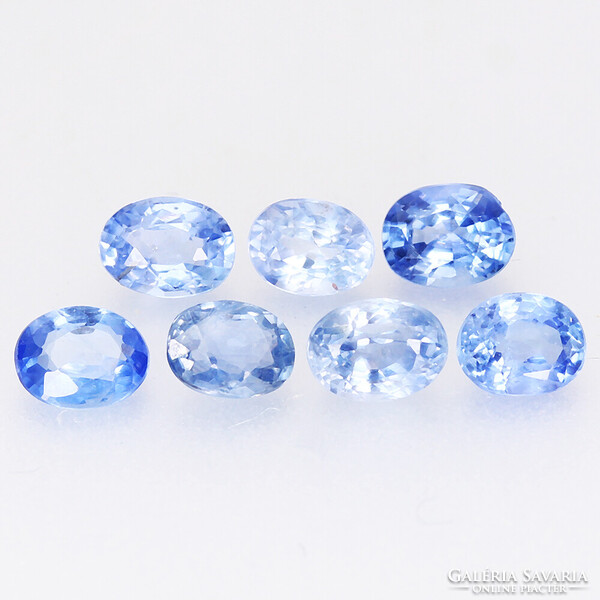 (5) 0.18ct VS 3.6x2.8mm Természetes Kék Ceylon Zafír, Gyönyörűen Ragyogó Drágakő