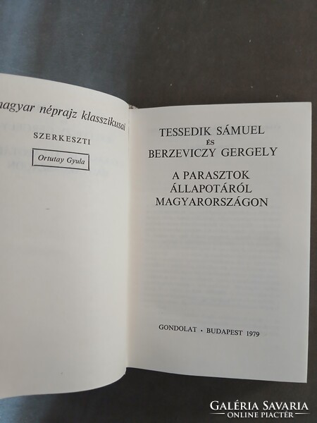 Tessedik;Berzeviczy - A parasztok állapotáról Magyarországon - Gondolat,1979