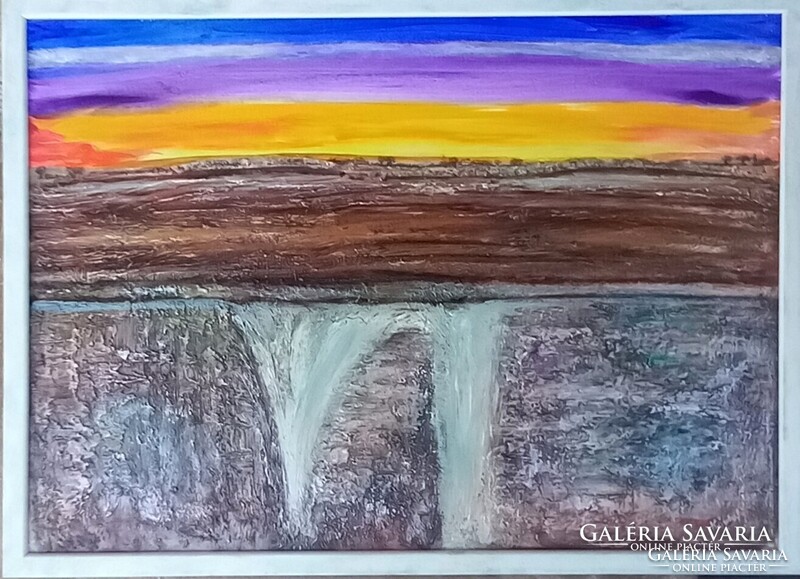 Prima díjas művésztől,A felszín alatt. 50x70cm domborkép..  Károlyfi Zsófia(1952)