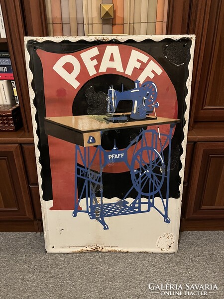 Eredeti art deco Pfaff zománc tábla 60x90 cm