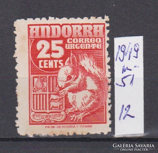 Andorra 1949 (*) Expresszbélyeg Kat.ár.12 euró