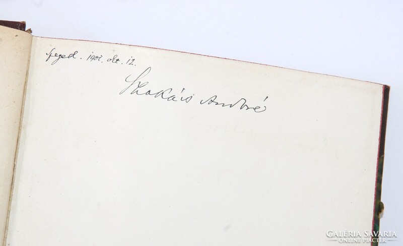 1901 - Sümegi Kálmán - Foszlányok Szakács Andor országgyűlési képviselő példánya Dugonics-társaság