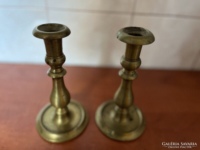 Réz gyertyatartó párban