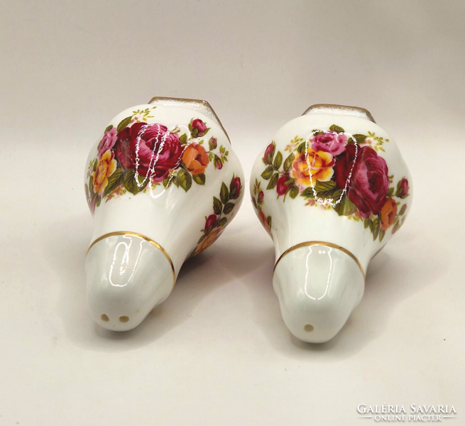 Angol fine bone china porcelán só bors tartó 10cm