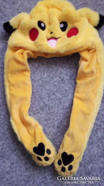 Sárga puha figurális mozgatható fülű bélelt sapka Új.