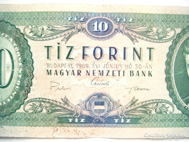 10 HUF 1962. Petőfi ten forints, the 123 mark! 268413 Serial number