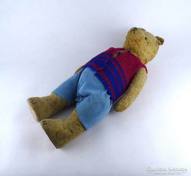 1Z502 Antik afrikkal tömött játék mackó Teddy maci 48 cm