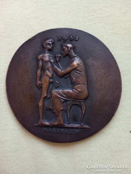 Madarassy Walter : Korányi Frigyes bronz plakett 1963