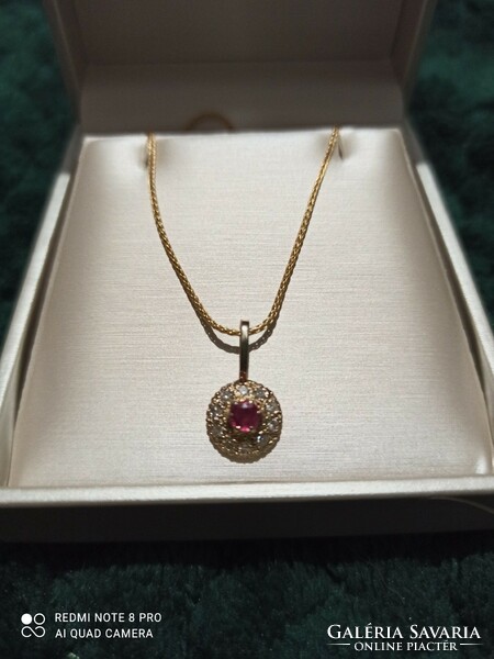 14k aranylanc brilles medállal