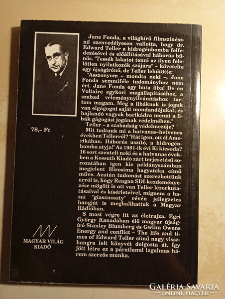 Stanley A. Blumberg · Gwinn Owens · Egri György  A Trefort utcától a hidrogénbombáig