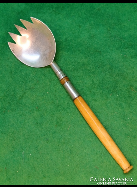 Ezüst szecessziós salátaszedő (800 finomságú)nagy Dianás, Bécs ,FR mesterjeggyel1872-1922