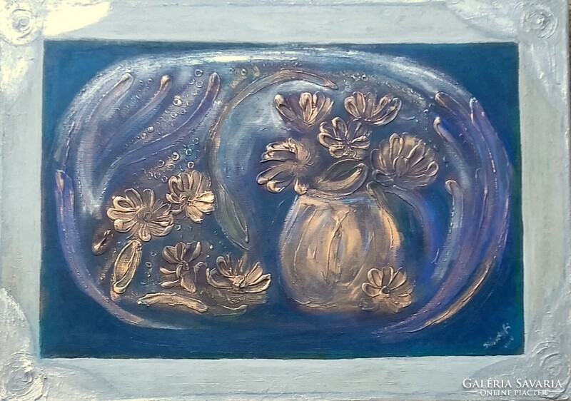 Csendes ragyogás,Silent Radiance 70x50 cm. Prima díjasművész alkotása, Károlyfi Zsófia (1952-)