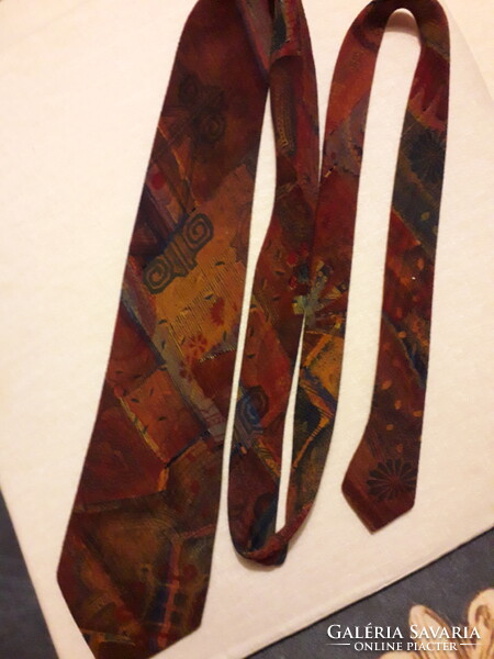 Jacques Ploenes barna mintás viskose nyakkendő új.