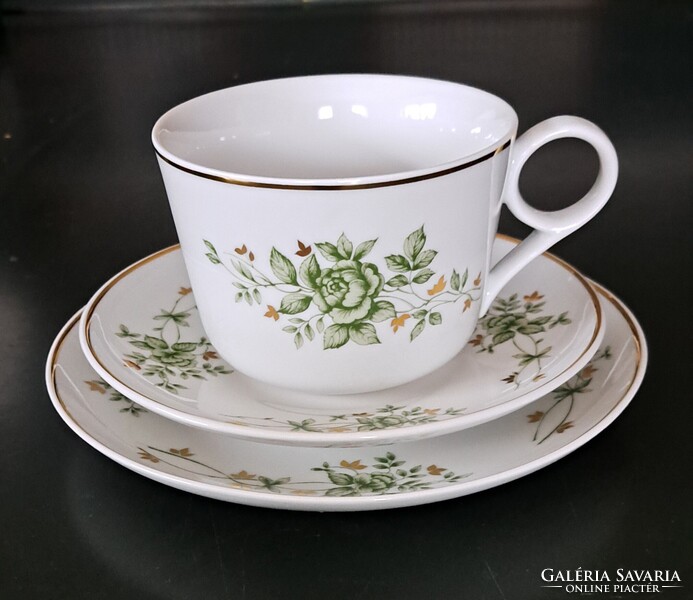 Hollóházi reggeliző készlet Erika mintával, új állapotban