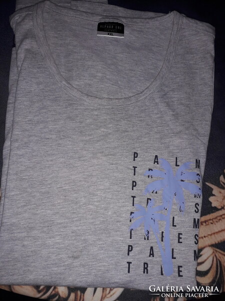 Alphar One menswear szürke  pamut ujjatlan trikó felső póló 2 XL Új.