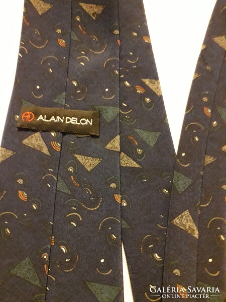 Alain Delon fekete/színes mintás Silk  nyakkendő Szép termék.