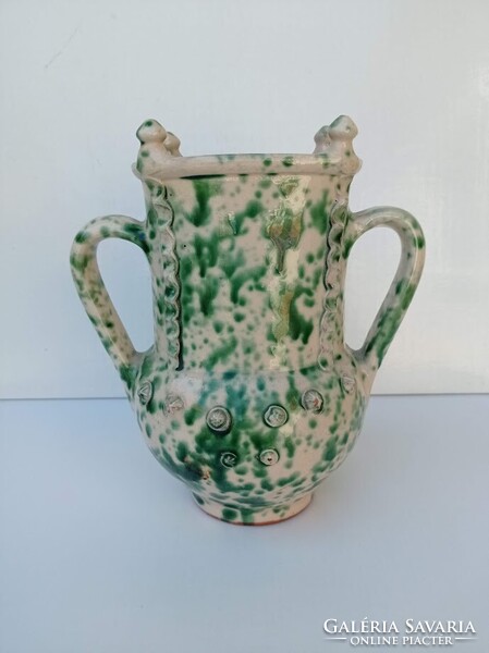 Mázas kerámia füles kancsó