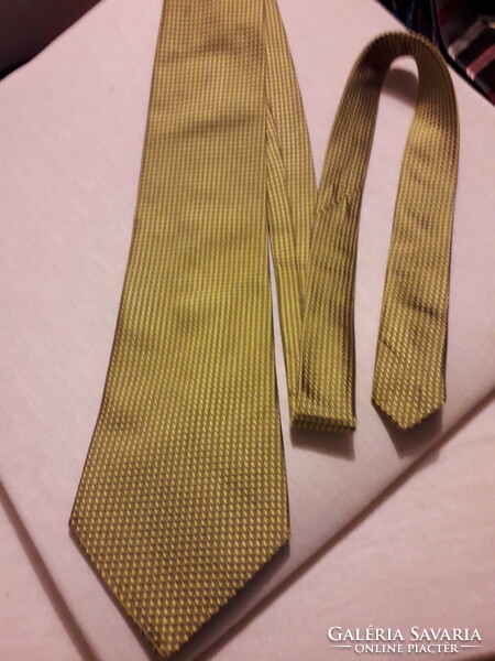 Hemley apró mintás arany/sárga újszerű nyakkendő Szép termék.