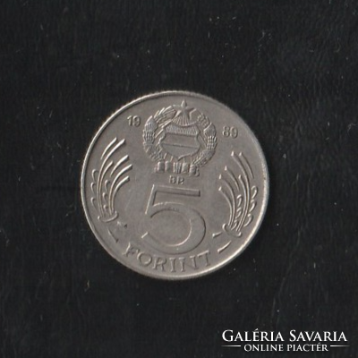 5 Forint 1989 Forgalmi pénz forgalmi kopással