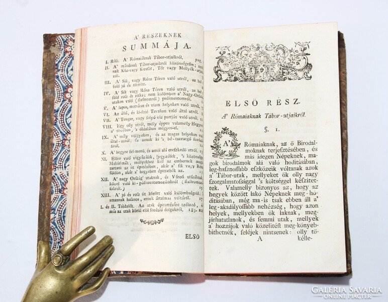 1778 -Gautier - Az utak és utszák épitésének módja a Sztáray nemesi család könyvtárából Szép Raritás
