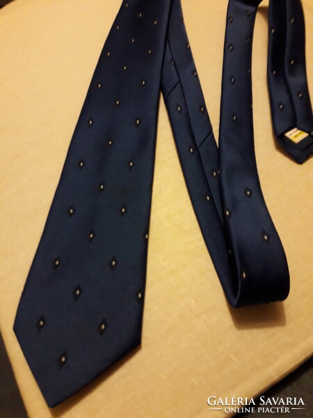 StMichael sötétkék/szürke apró mintás mosható nyakkendő új.