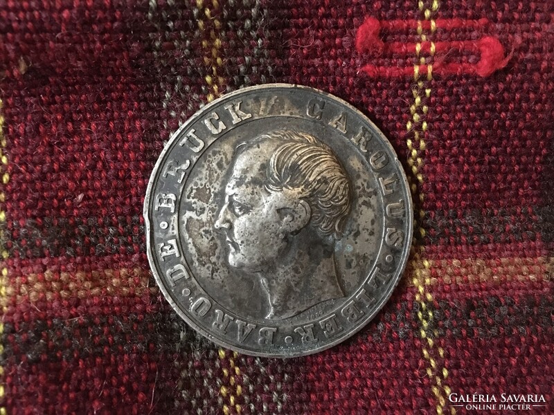CAROLUS LIBER BARO DE BRUCK Báró Bruck Lajos Károly érme