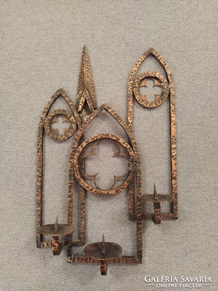 Réz fali gyertyatartó