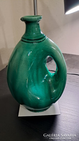 Zöld mázas kancsó art deco