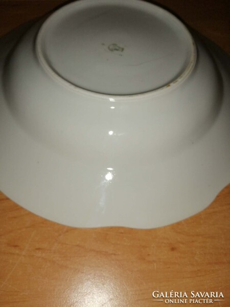 Zsolnay porcelán arany szegélyes, tollazott mélytányér - 6 db egyben - 24 cm (2p)