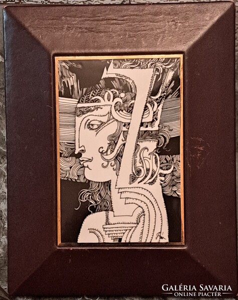 Szász Endre porcelán kép