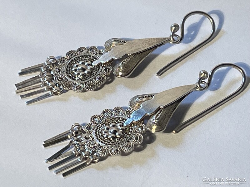 Antik ezüst fülbevaló