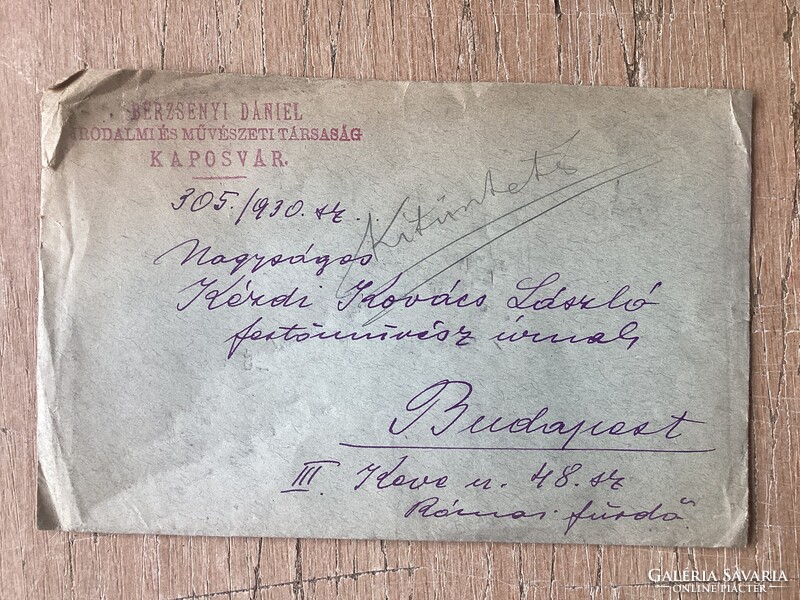 Berzsenyi Dániel Irodalmi és Művészeti Társaság kitüntetése Kézdi Kovács László festőművésznek