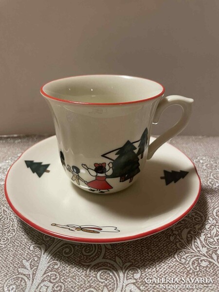 Mason's Christmas Village kávés csésze +alj