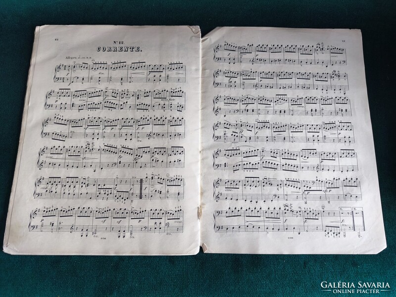 G. F. Händel 12 könnyű zongoradarab antik kotta Hans von Bülow (1900-20'.)