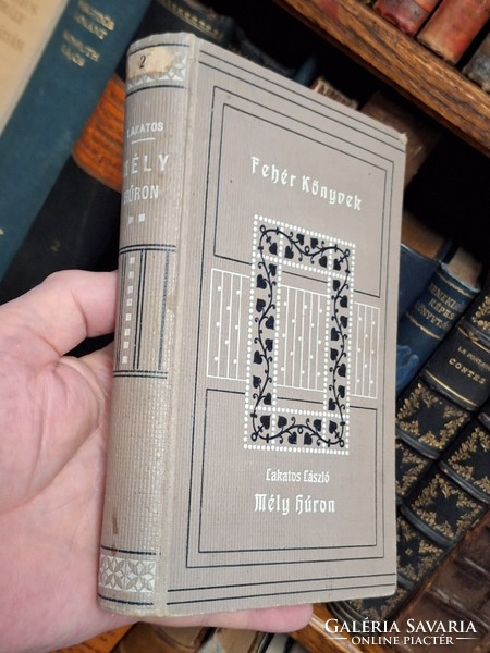 1914 FEHÉR KÖNYVEK-LAKATOS LÁSZLÓ : MÉLY HÚRON --JUGENDSTIL KÖTÉS!!-GYŰJTŐI!!!