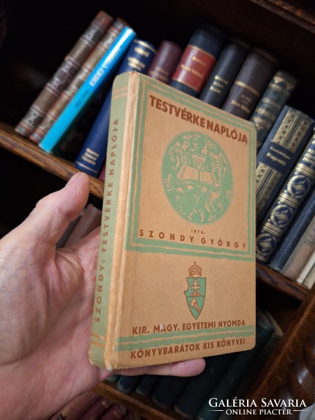 1940k.-SZONDY GYÖRGY: TESTVÉRKE NAPLÓJA-KÖNYVBARÁTOK KIS KÖNYVEI