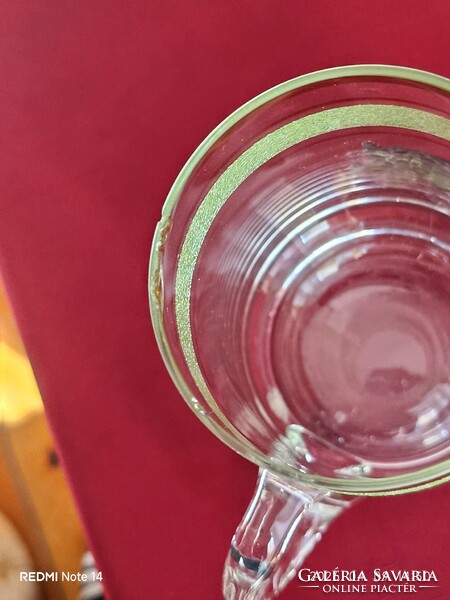 Retro üveg SÖRÖSKORSÓ fém vadászat témájú díszítéssel